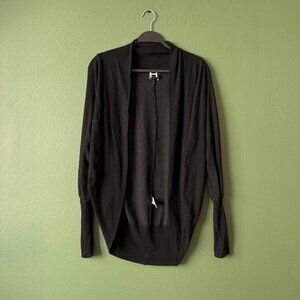 H by Bordeaux Black Open Cardigan Sweater Size XS